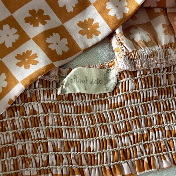 Altar'd State Floral Checkered Crop Top - Picture 7 of 8